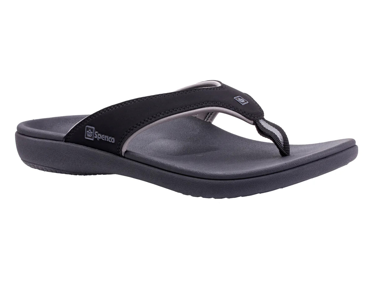 Spenco Women’s Yumi Onyx Pattern Thong Flip Flop Medium