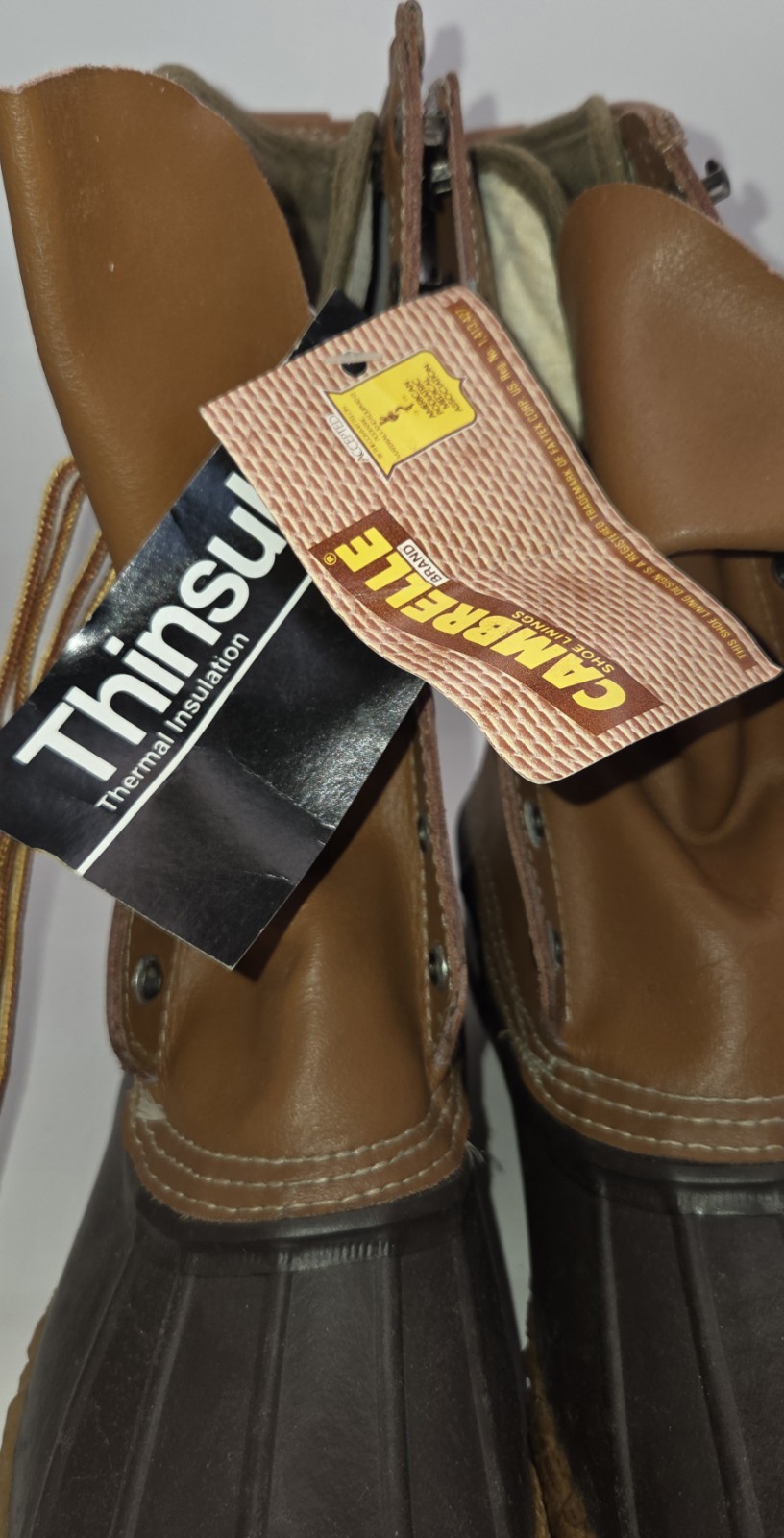 Lacrosse Brown Leather Thinsulate Liner Boots Womens Size 6 M USA With Tags