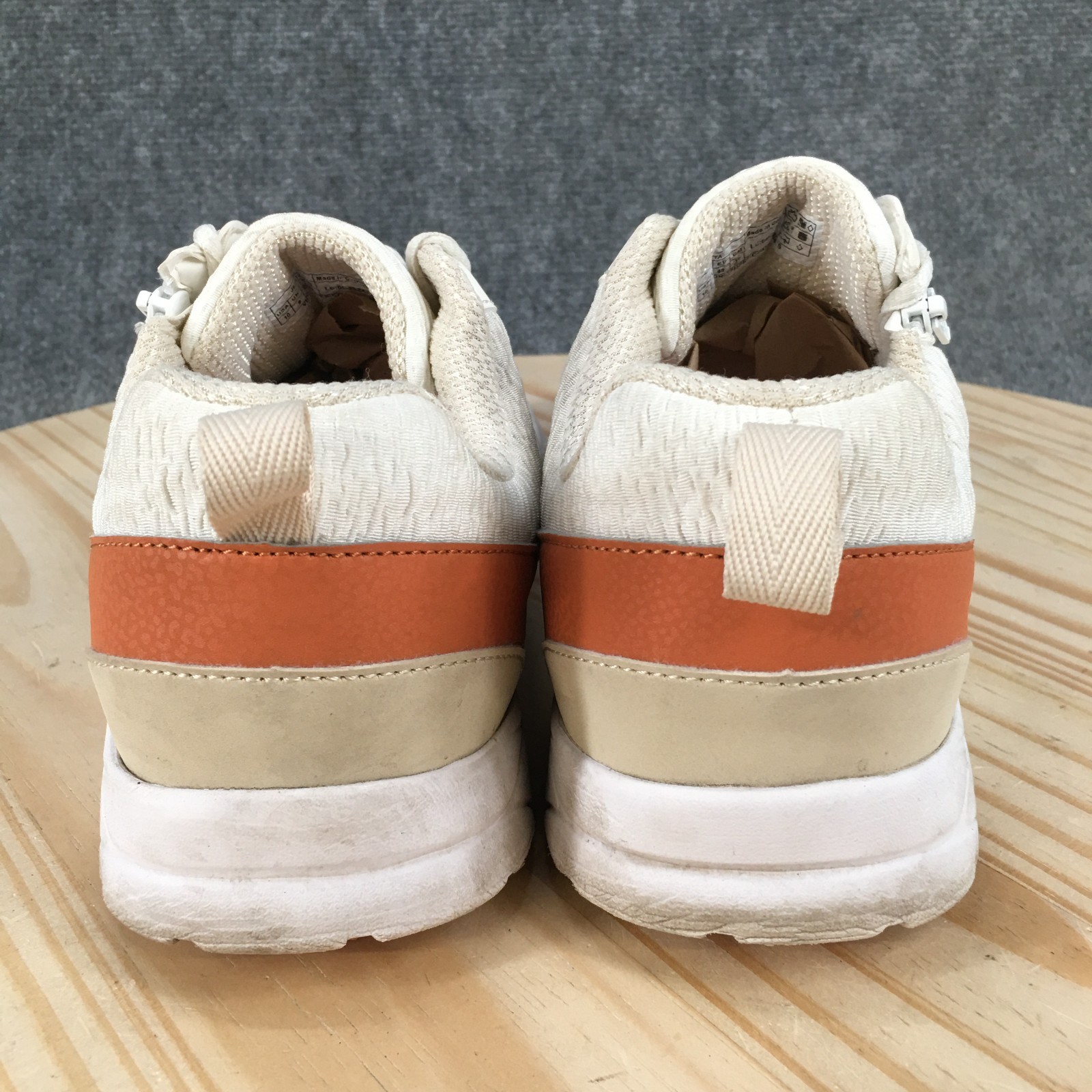 Vionic Shoes Womens 10 Jetta Sporty Comfort Lace Up Zip Sneakers White Orange