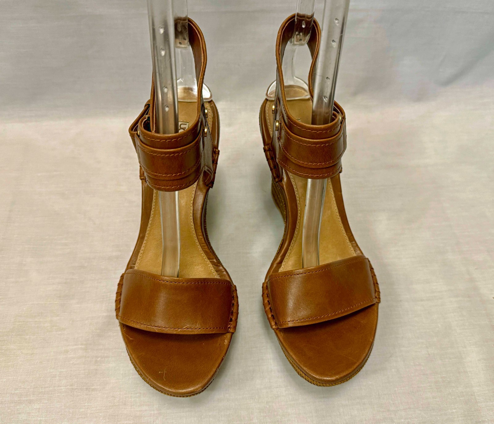 UGG Platform Leather Sandals Brown – Woven Wedge Ankle Strap Sandals
