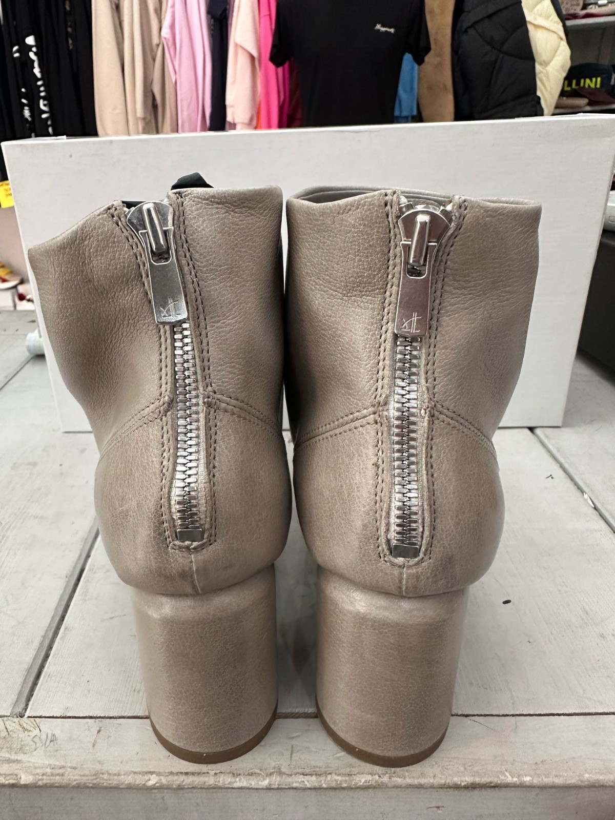 Officine Creative Ankle Boots Genuine Leather Woman SizeEu37 Chalk Heel 3 1/8in