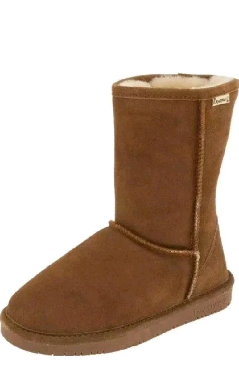 Bearpaw Emma Short – 8 Inch Sheepskin Boots – 608w Hickory – 6 Medium