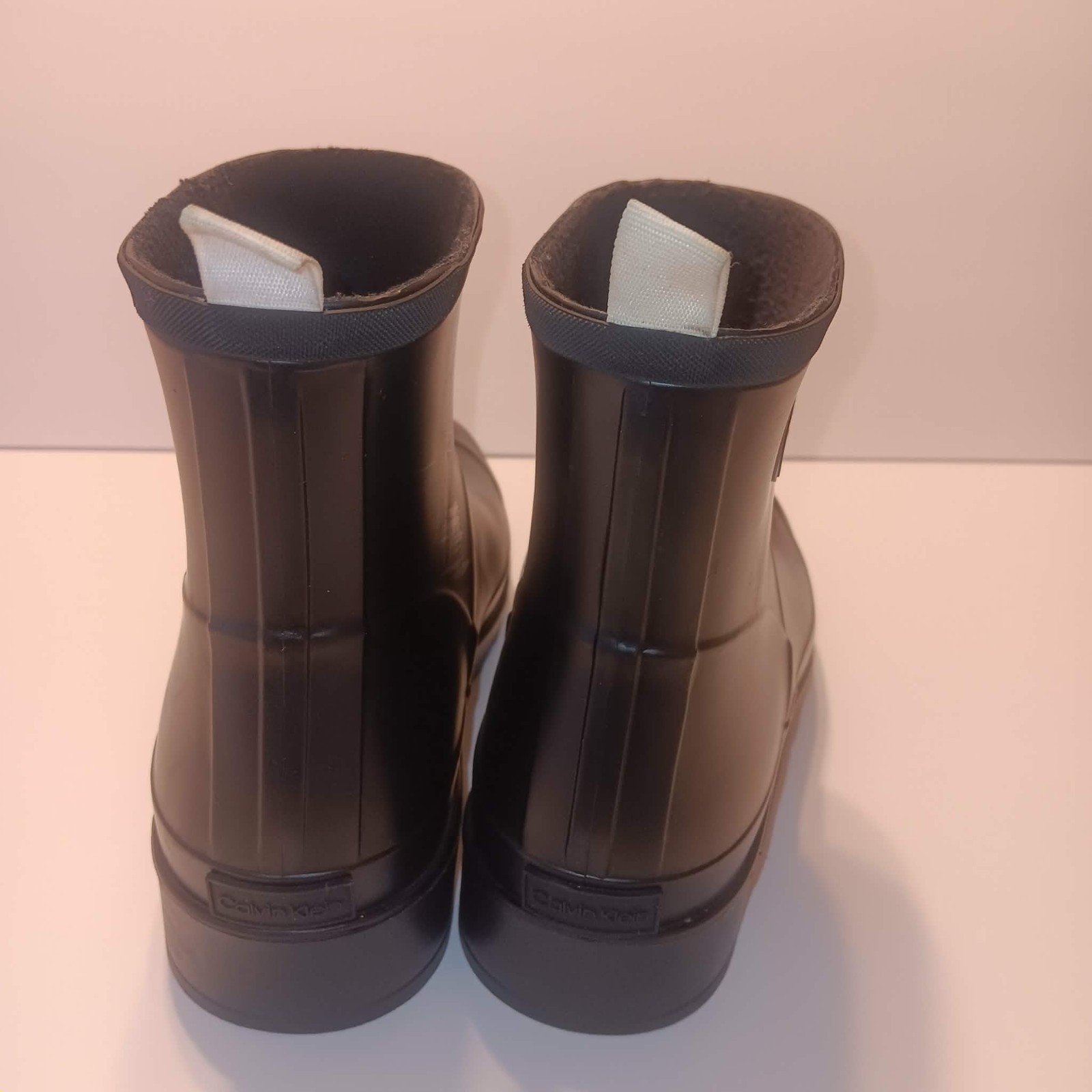 Size 9 Waterproof Black Rubber Rain Boots Calvin Klein Kcillea Women Shoes