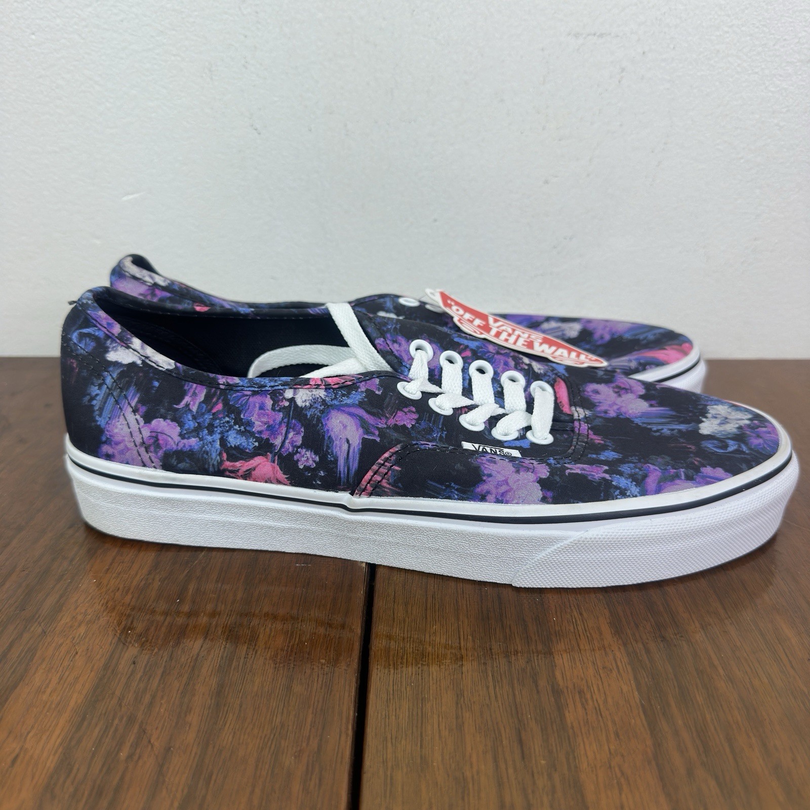 Vans Authentic Warped Floral Black canvas sneaker shoes Men’s 8.5 Women’s 10 NEW