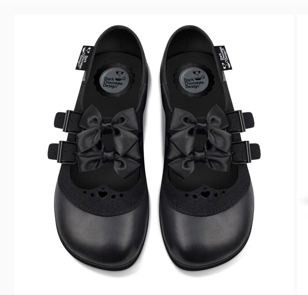 Hot Chocolate Design Death Stalks Women’s Black Mary Jane Flats US 7
