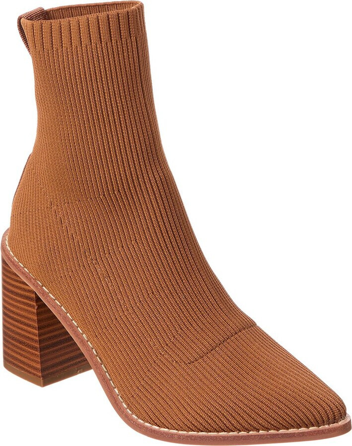 Steven Womens Brown Knit Pull On Ankle Boots Shoes 8 Medium (B,M)