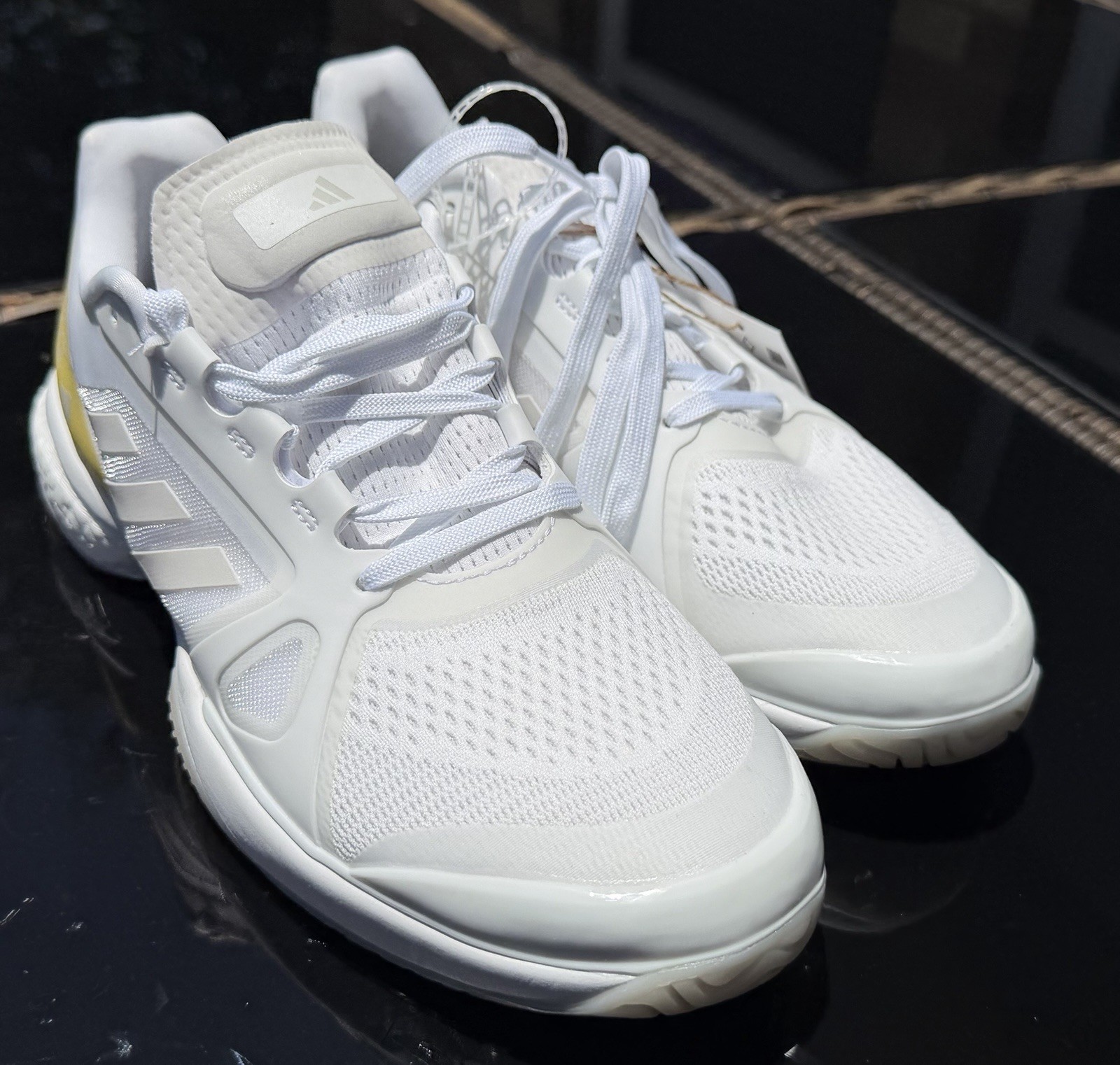 Adidas Avaluxe Tennis Shoes Women’s US 8.5 White Yellow Boost JQ7080 NWT