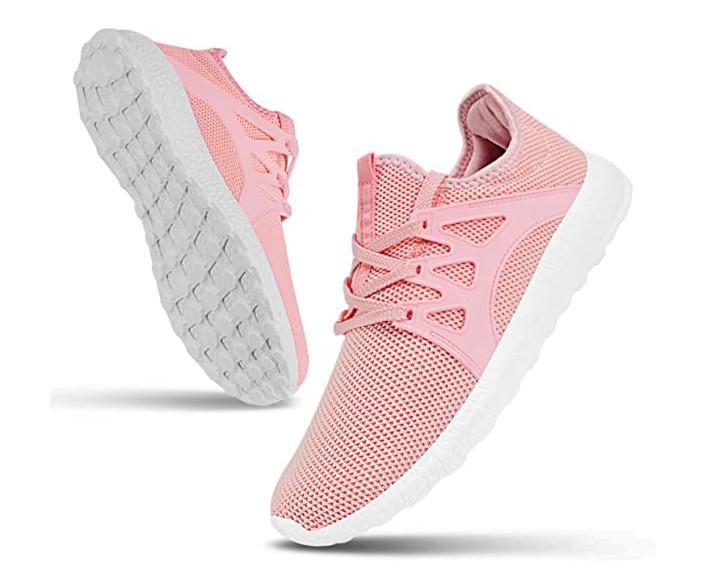 Feetmat Womens NEW Sneakers Lightweight Breathable Mesh Athletic Knitted Pink S9