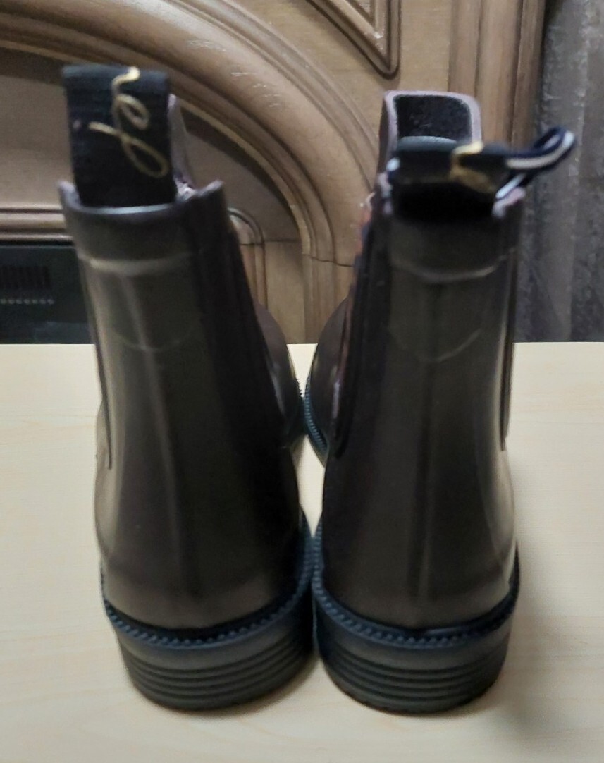 Women’s Joules, Rutland Rain Boot RUTLAND-DKBROWN Brown Synthetic-And-Fabric