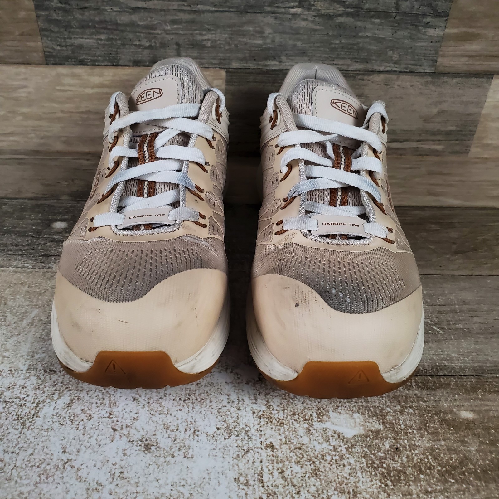 KEEN Utility Vista Energy Womens Shoe Sz 7.5 W Birch Brown Sugar Lace Up Sneaker