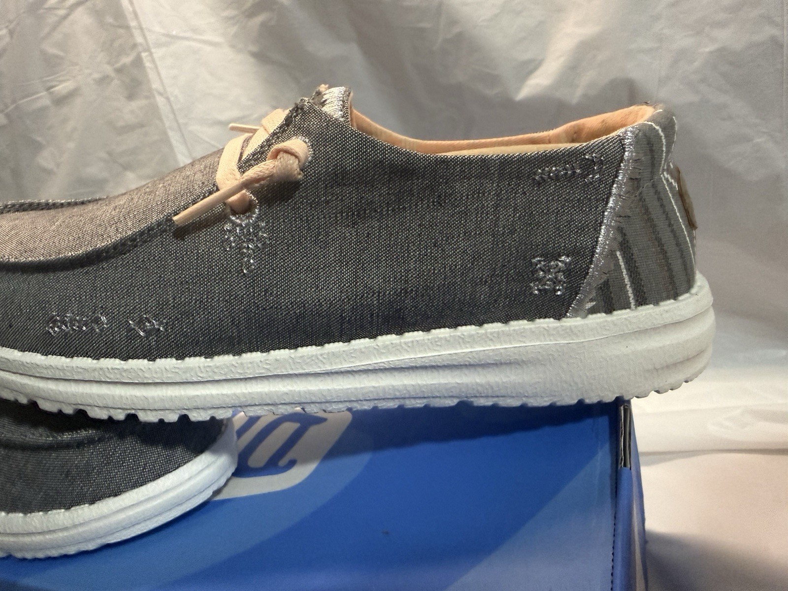 Hey Dude Wendy Boho Women’s Gray Slip-On Casual Shoes US 6 EU 37 UK 4