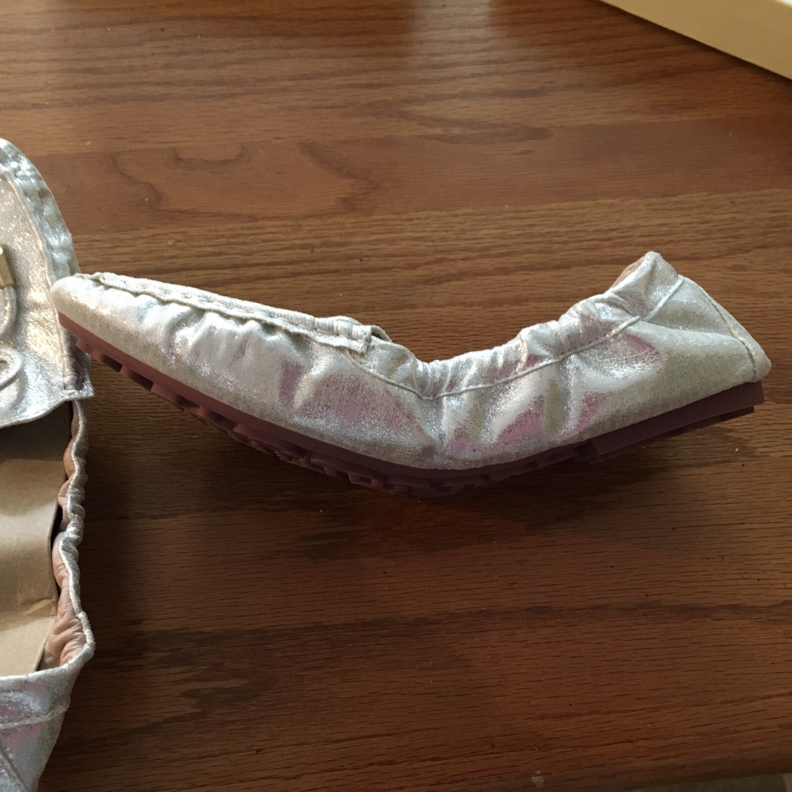 silver slippers/flats shoes women’s 8.5 (NIB)