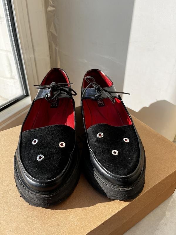 Women TE-SHOES heels red suede 38