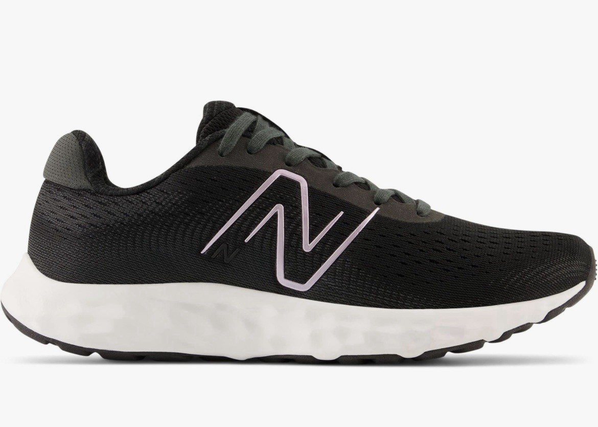 New Balance Women’s 520 V8 Black/White/Pink Mesh Low Top Lace-Up Running