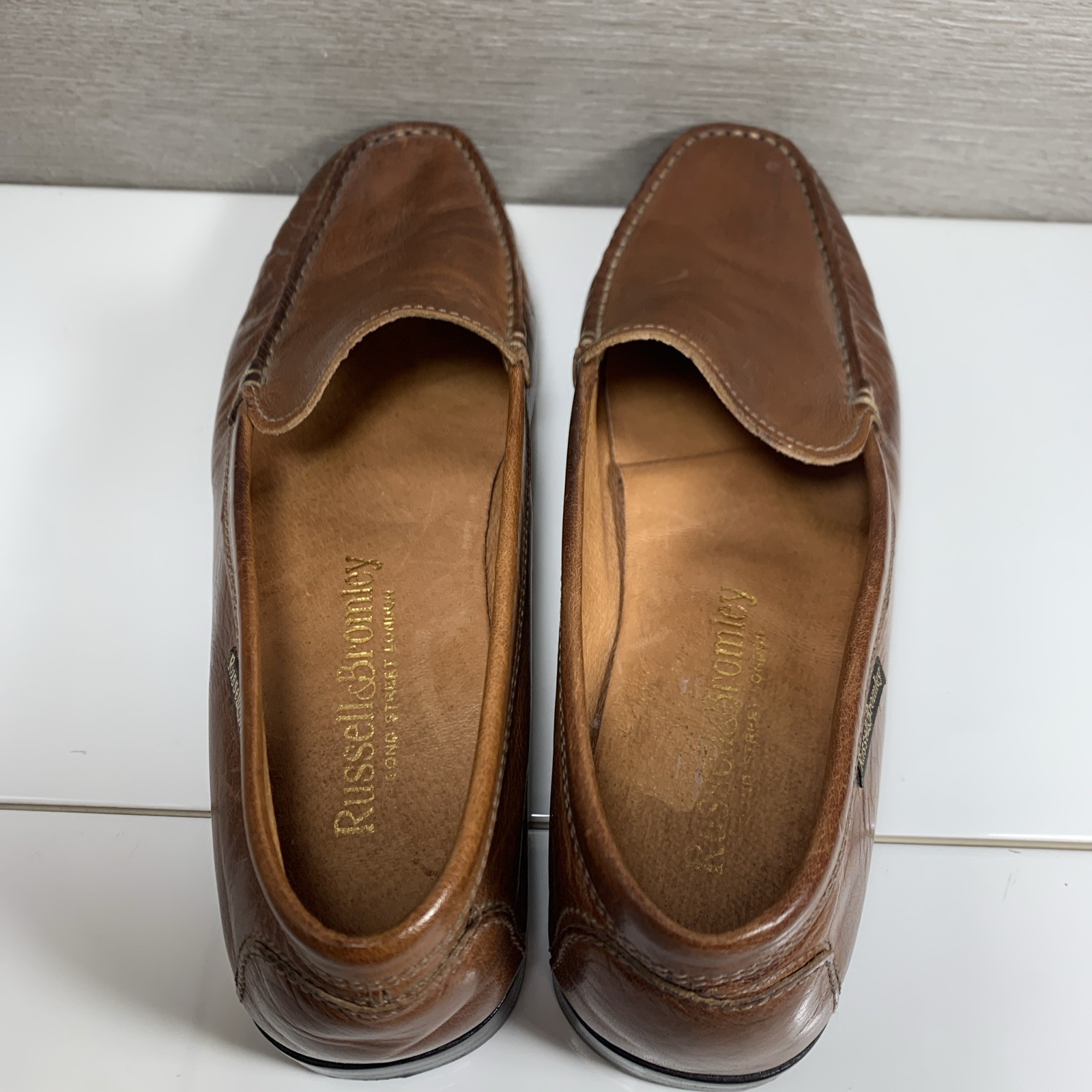 Russell & Bromley Brown Leather Loafer Size EU 38 UK 5.5 US 7.5