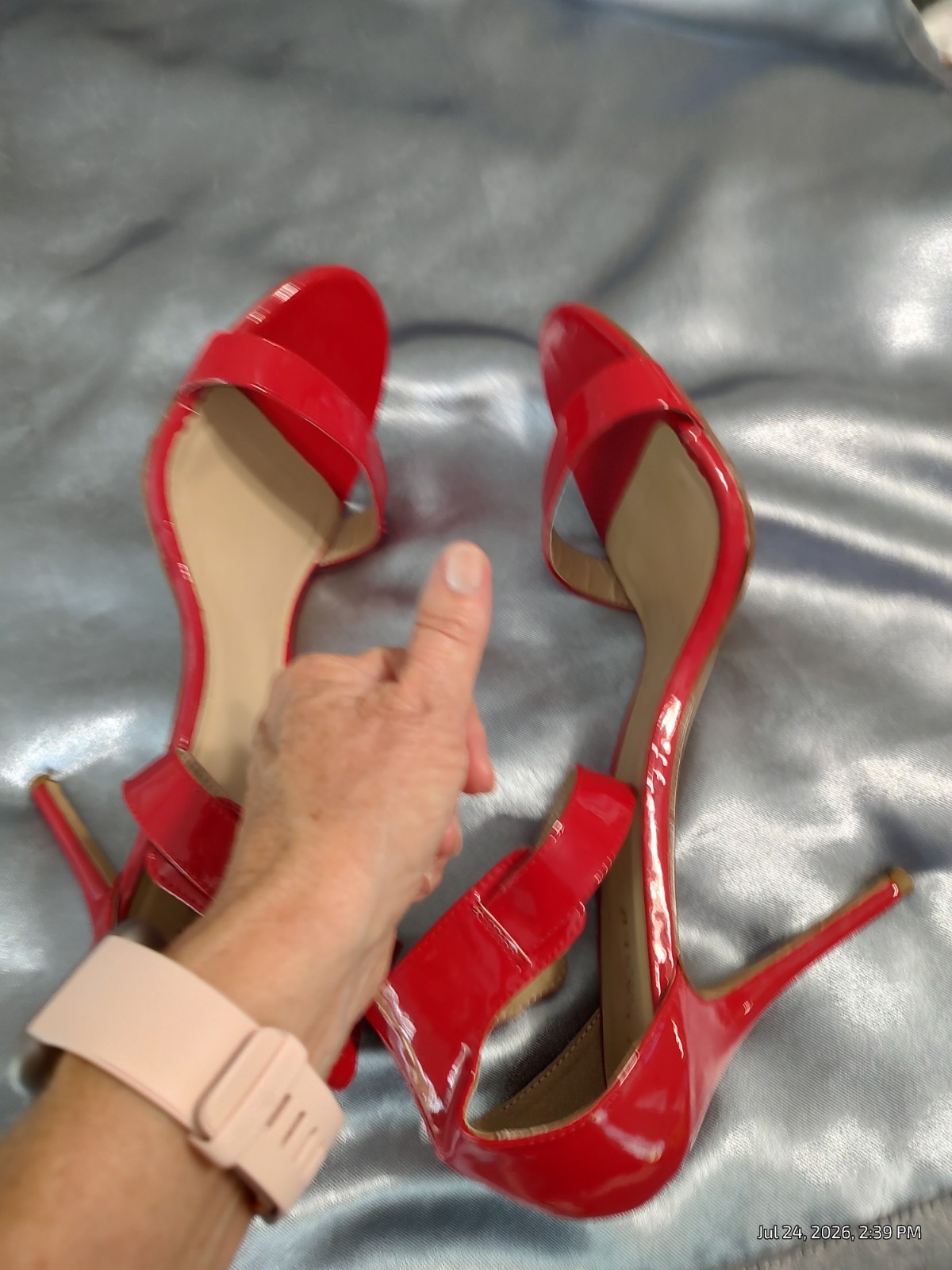 womens shoe Ed patent leather size 16 with 5″ heel Pleaser brand made USA
