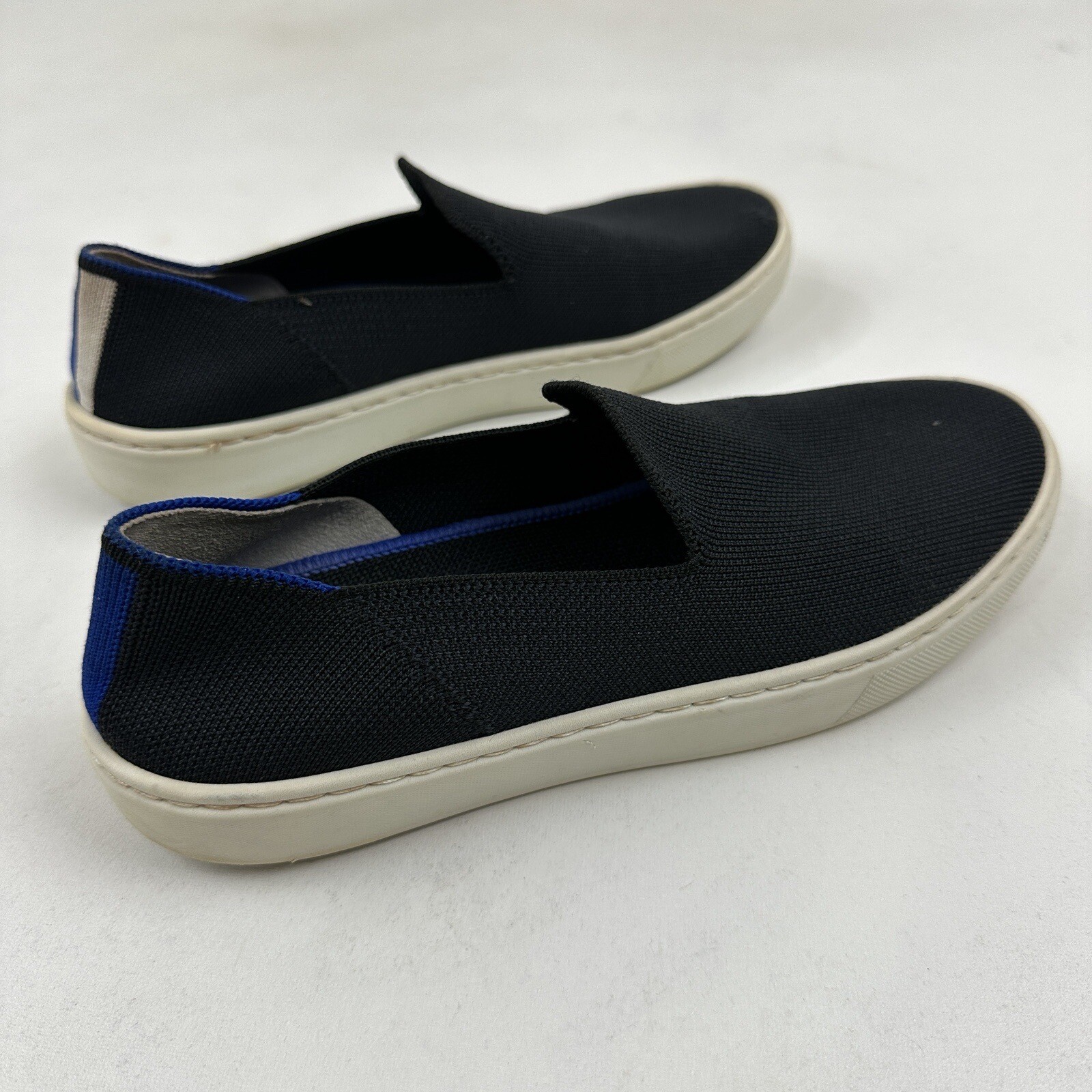 ROTHY’S Black Original Slip On Sneakers Size 6 Washable Knit Recycled Materials