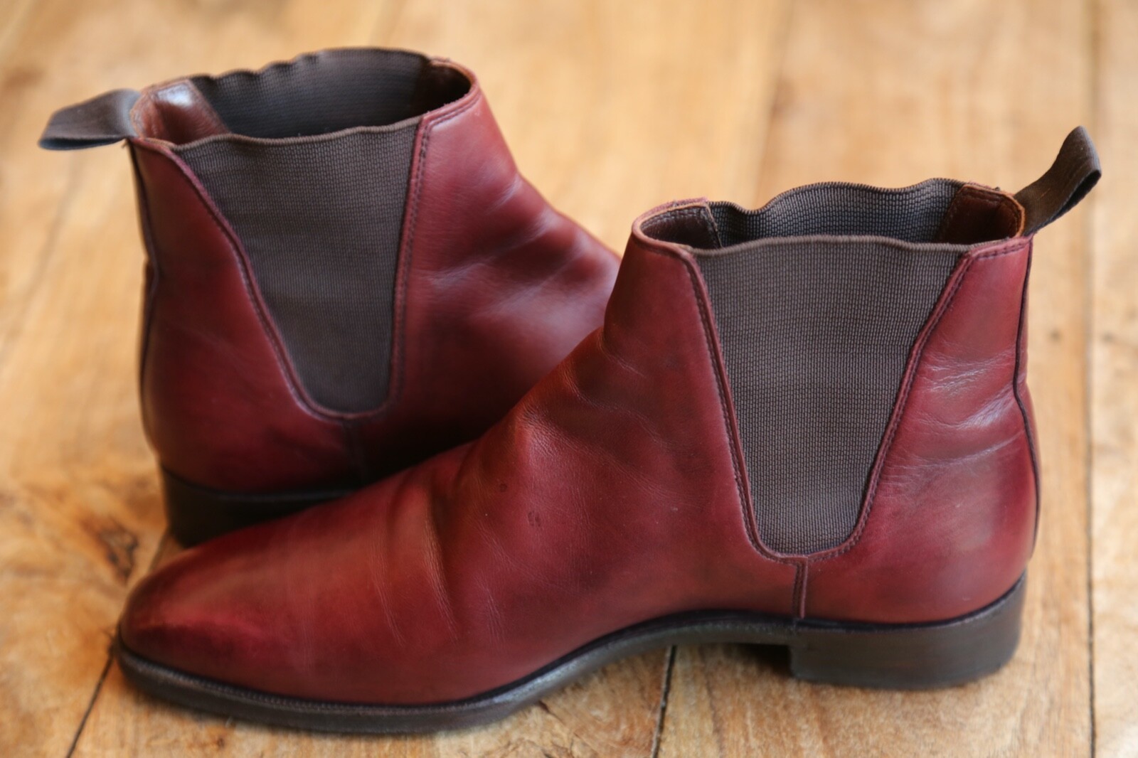 Crockett & Jones Haddon Burgundy Leather Chelsea Boots Shoes Ladies UK 7.5