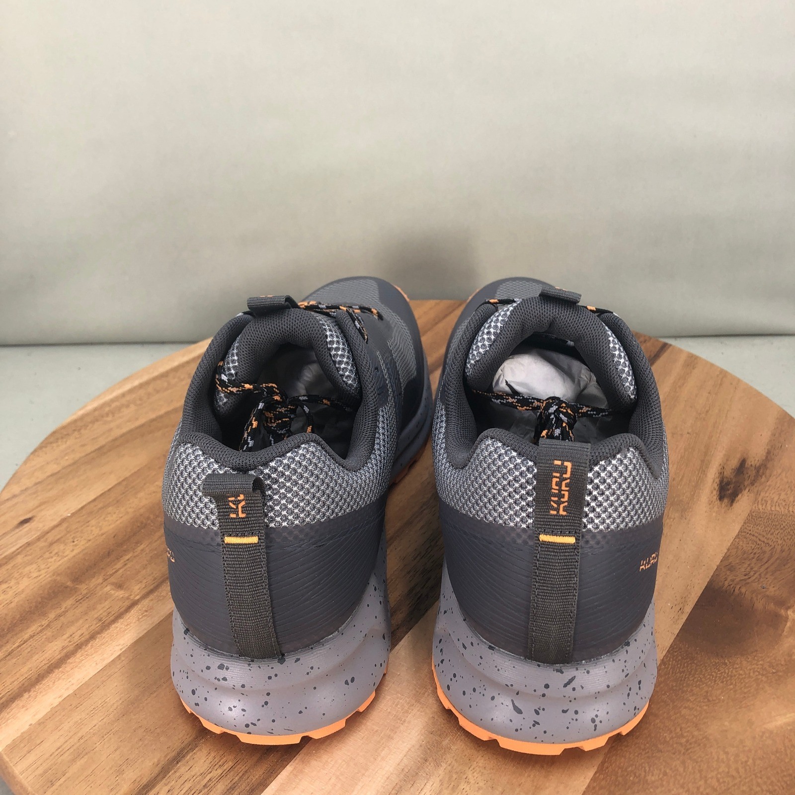 Kuru Atom Trail Womens 12 Medium Gray Orange Athletic Trail Running Shoes
