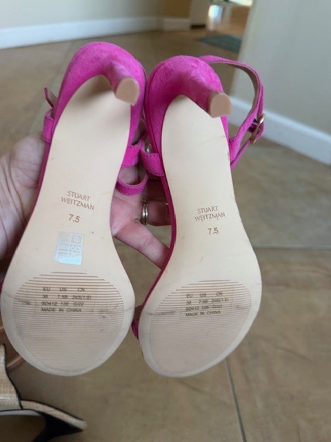 Stuart Weitzman Dancer Twistie 100 Suede Sandal Women’s Pink 7.5