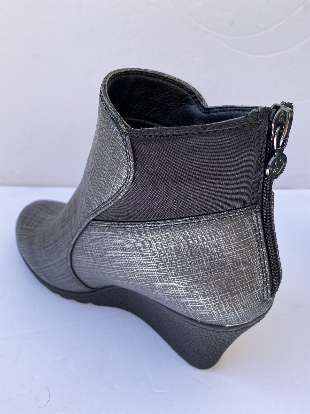 Secret Celebrity As 9 Alana Black/grey Ankle Boots, Zipper New Womens
