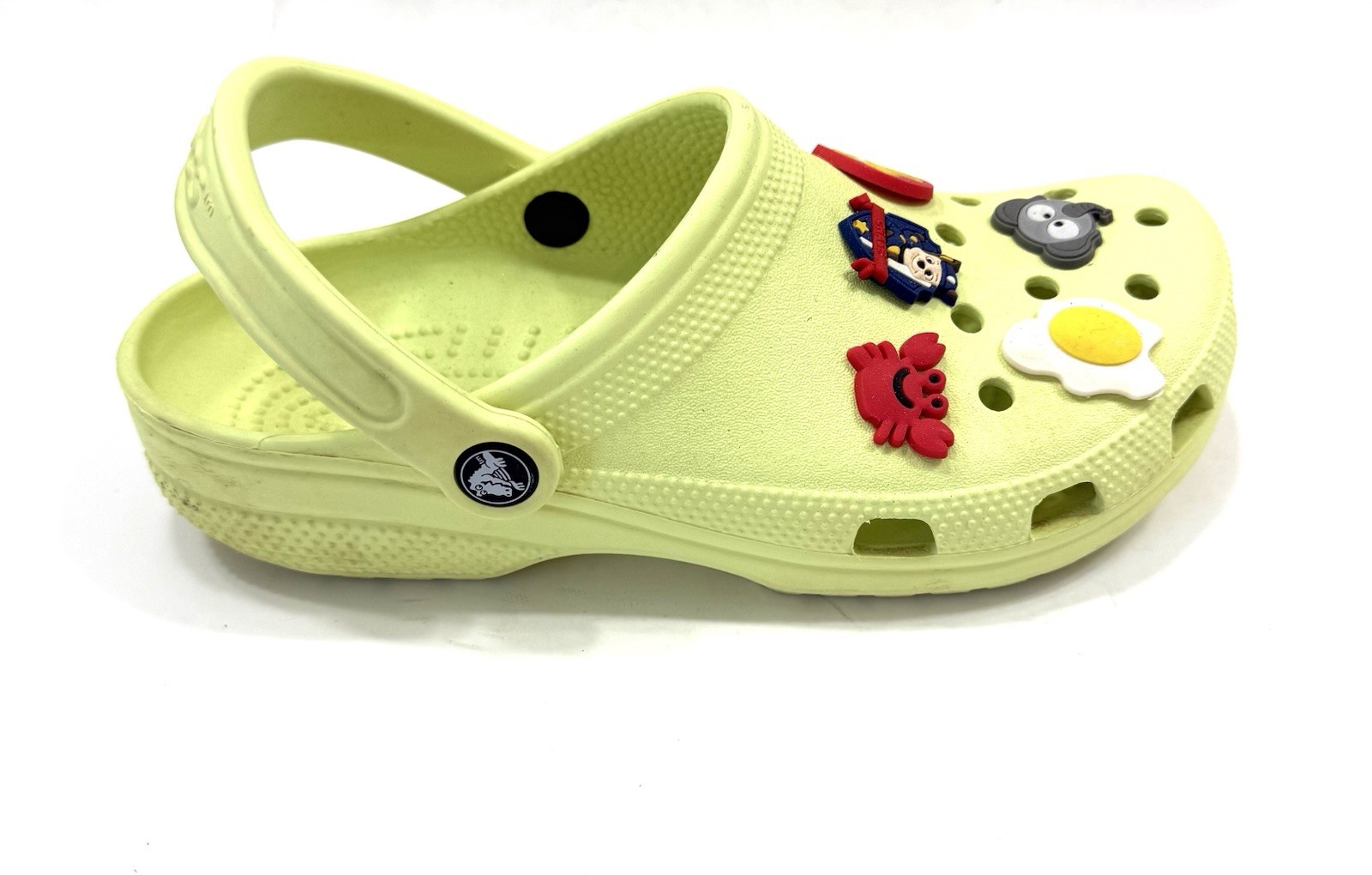 Crocs Classic Clog Slip On Clogs Lemon Yellow Unisex Men 5 Women 6.5 / 3D Charms