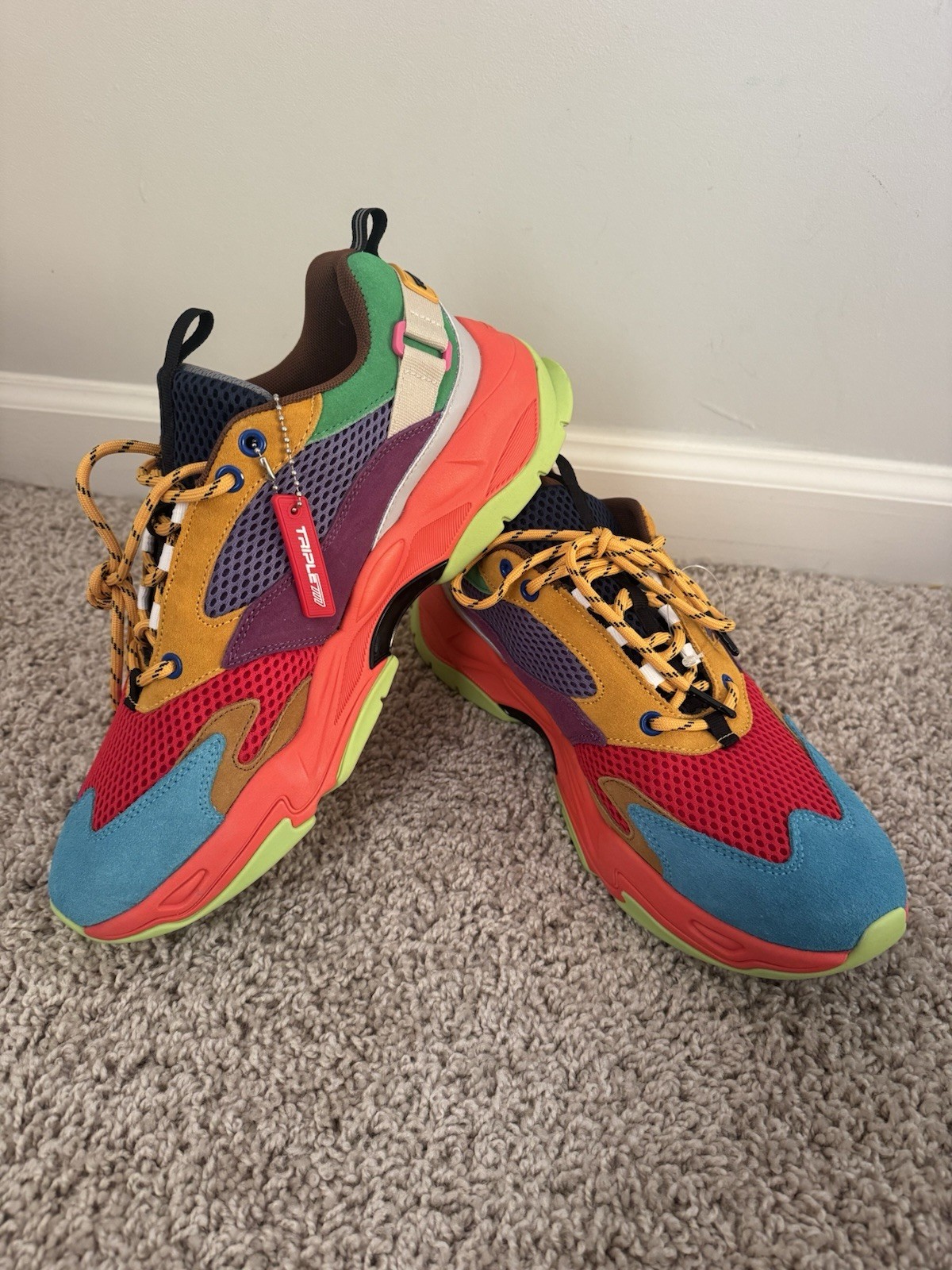 Multicolor Chunky Sneakers “Triple 777” – Street Style