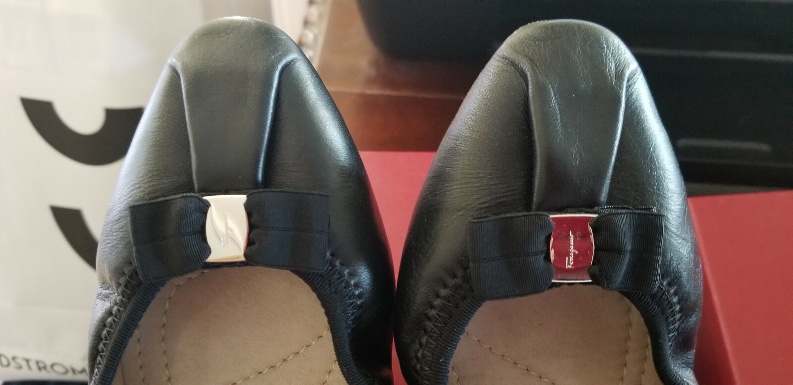 $535 Ferragamo My Joy Black Leather Gold/Silver H/W 6/6.5/7/7.5/8/8.5/9/10 «M/C»