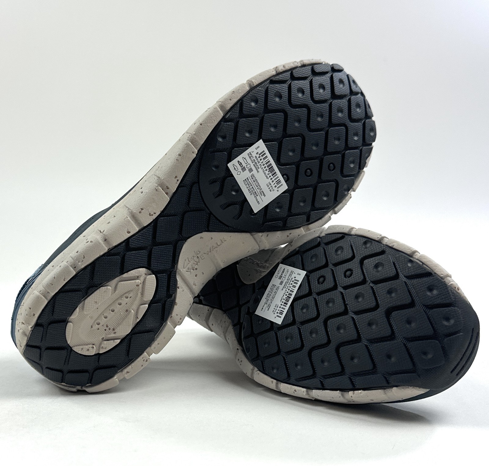 Clarks Wave Plateau AP Blue Nubuck Leather Womens 9 Wide Shoes Sneakers 26174450