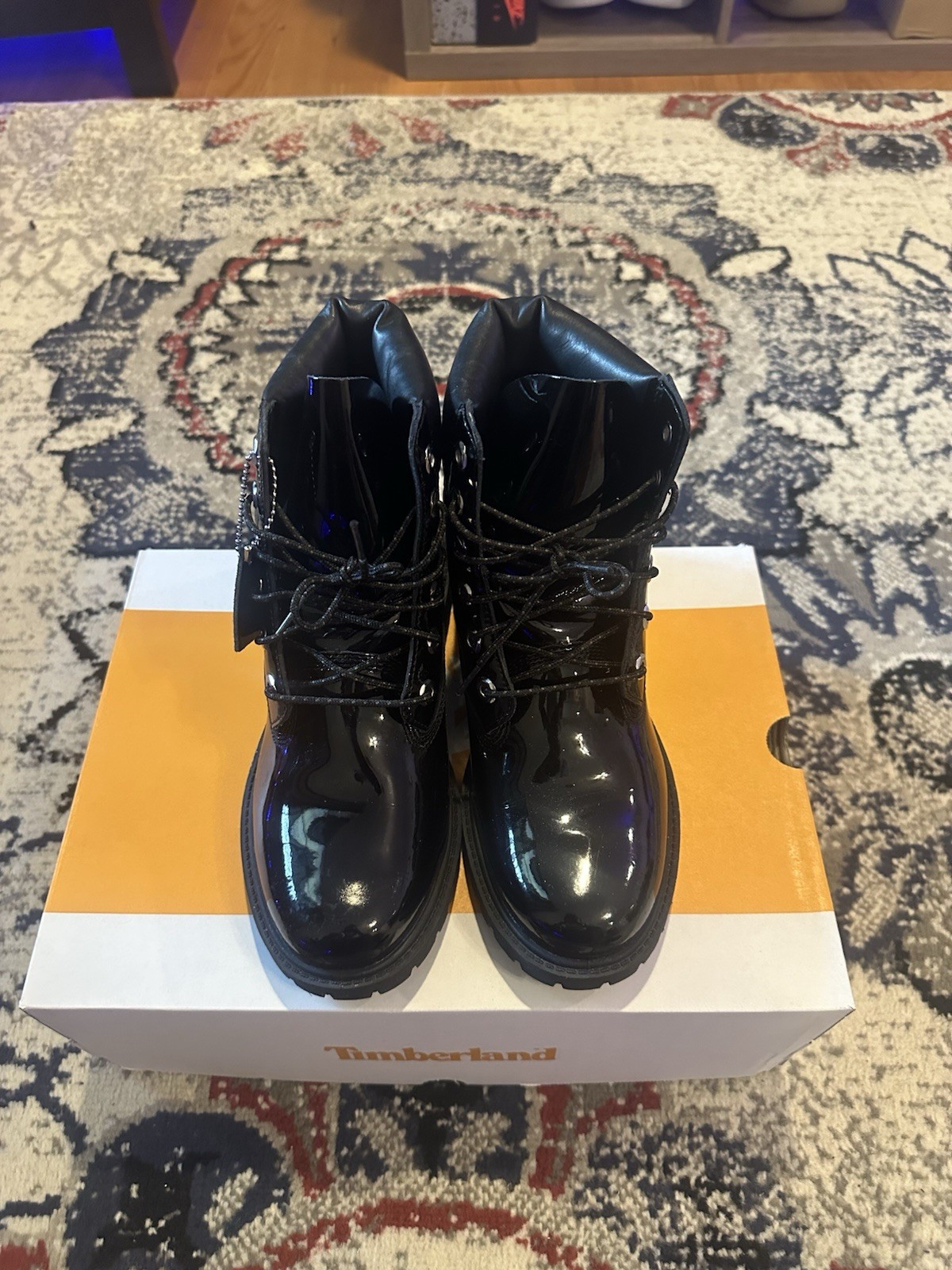 Timberland Women’s Pro Size 7.5 Patent Leather Anti-Fatigue Slip-On Work Shoes