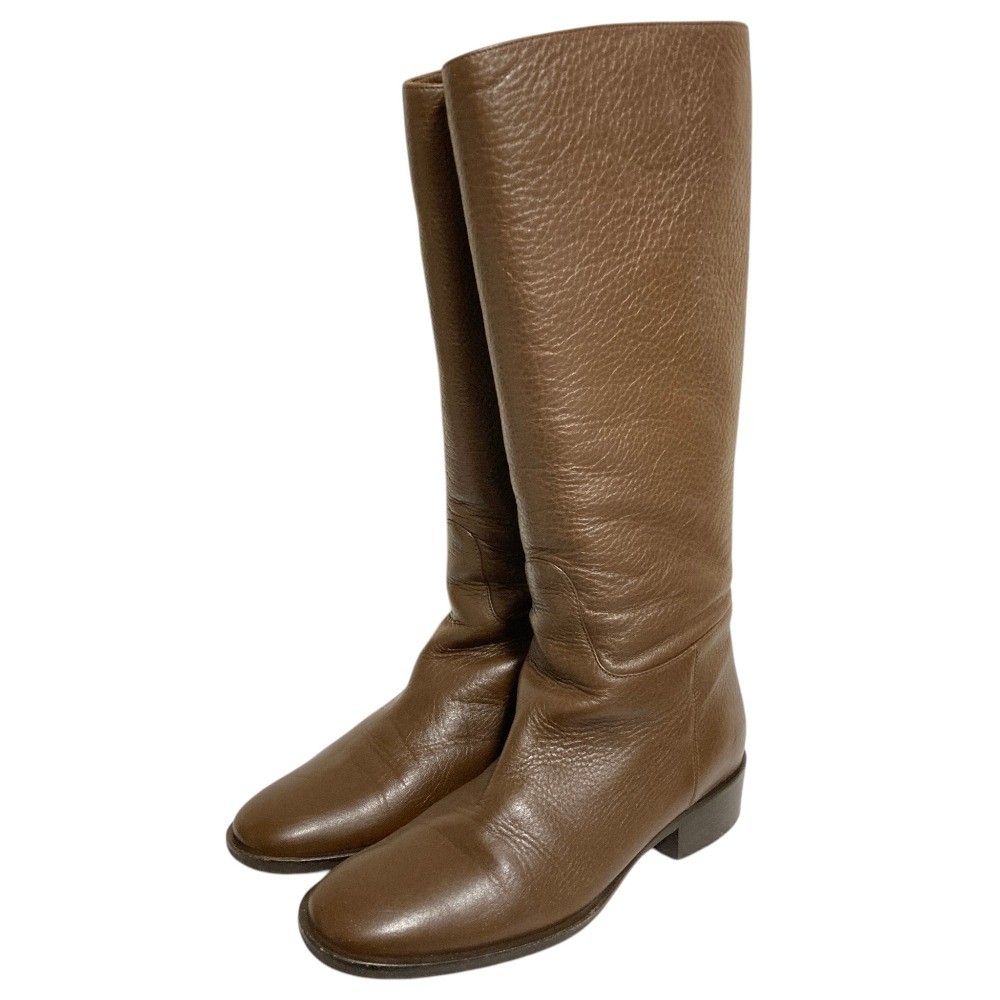 Max Mara leather long boots, size 36, brown. Women USED