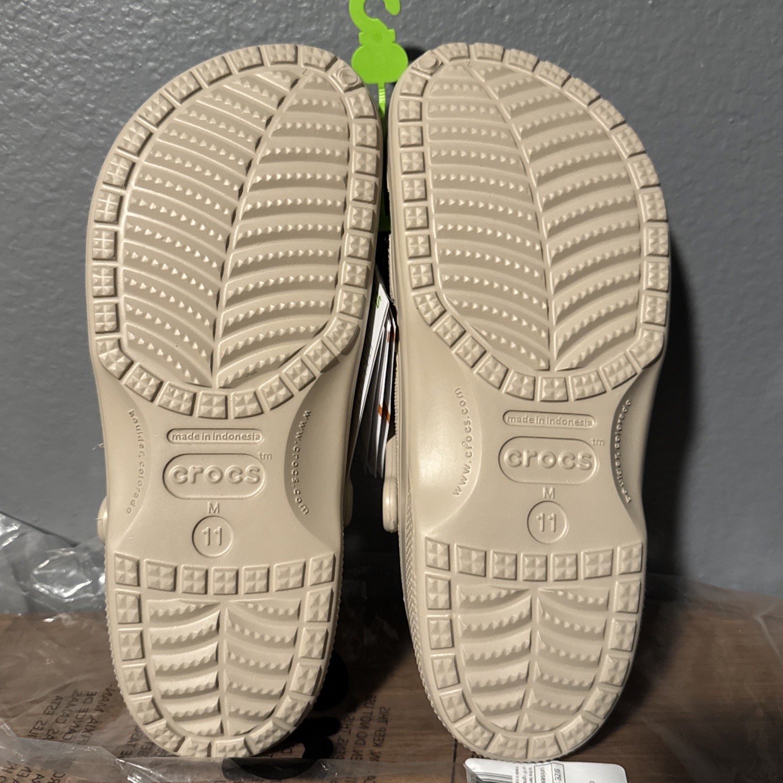Crocs Adult Baya Cobblestone Slip On Slide Clogs Shoes Size US Men’s 11 New