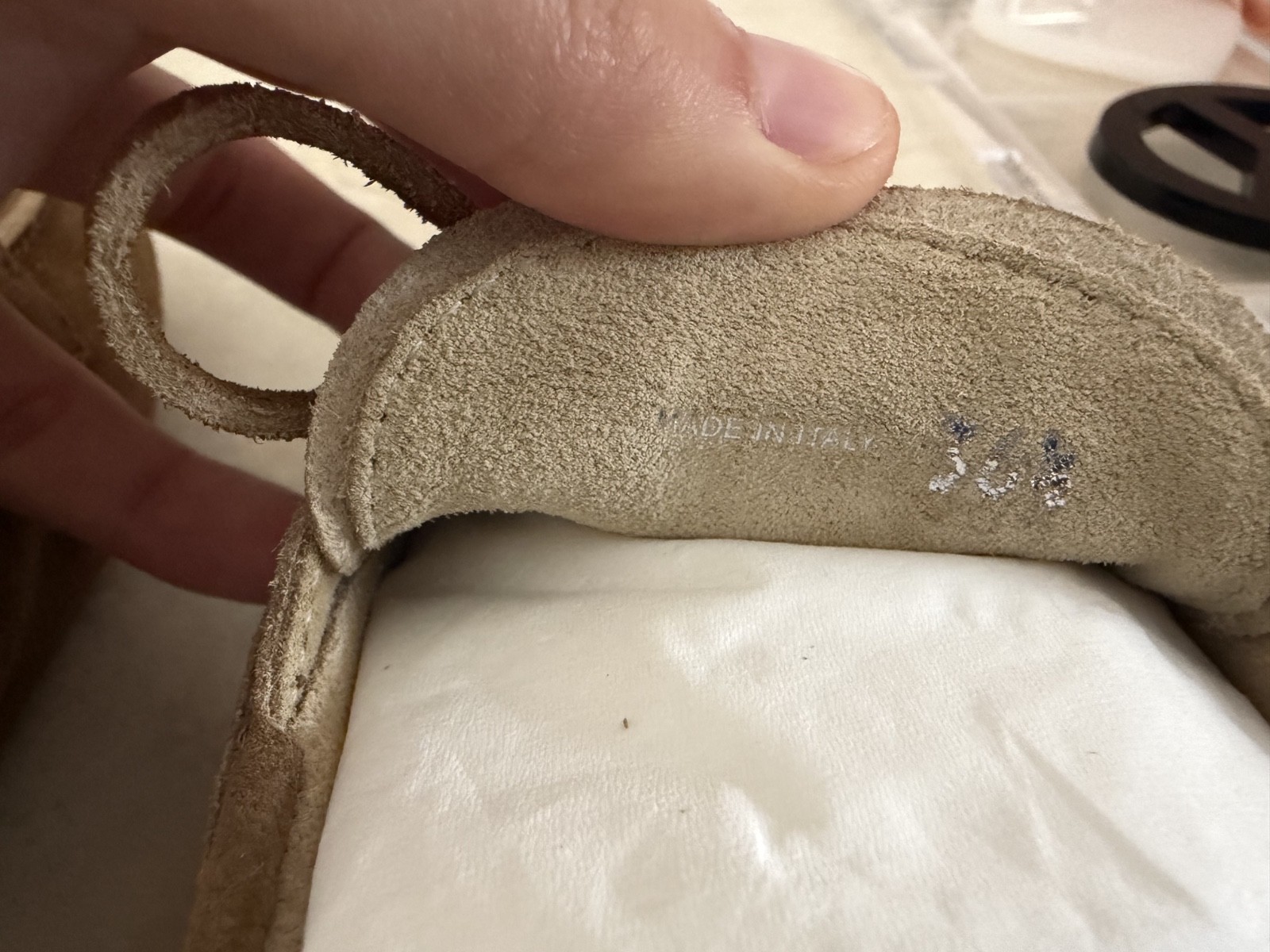 brand new miu miu faded suede deck shoes, size 36.5, purchased in Italy