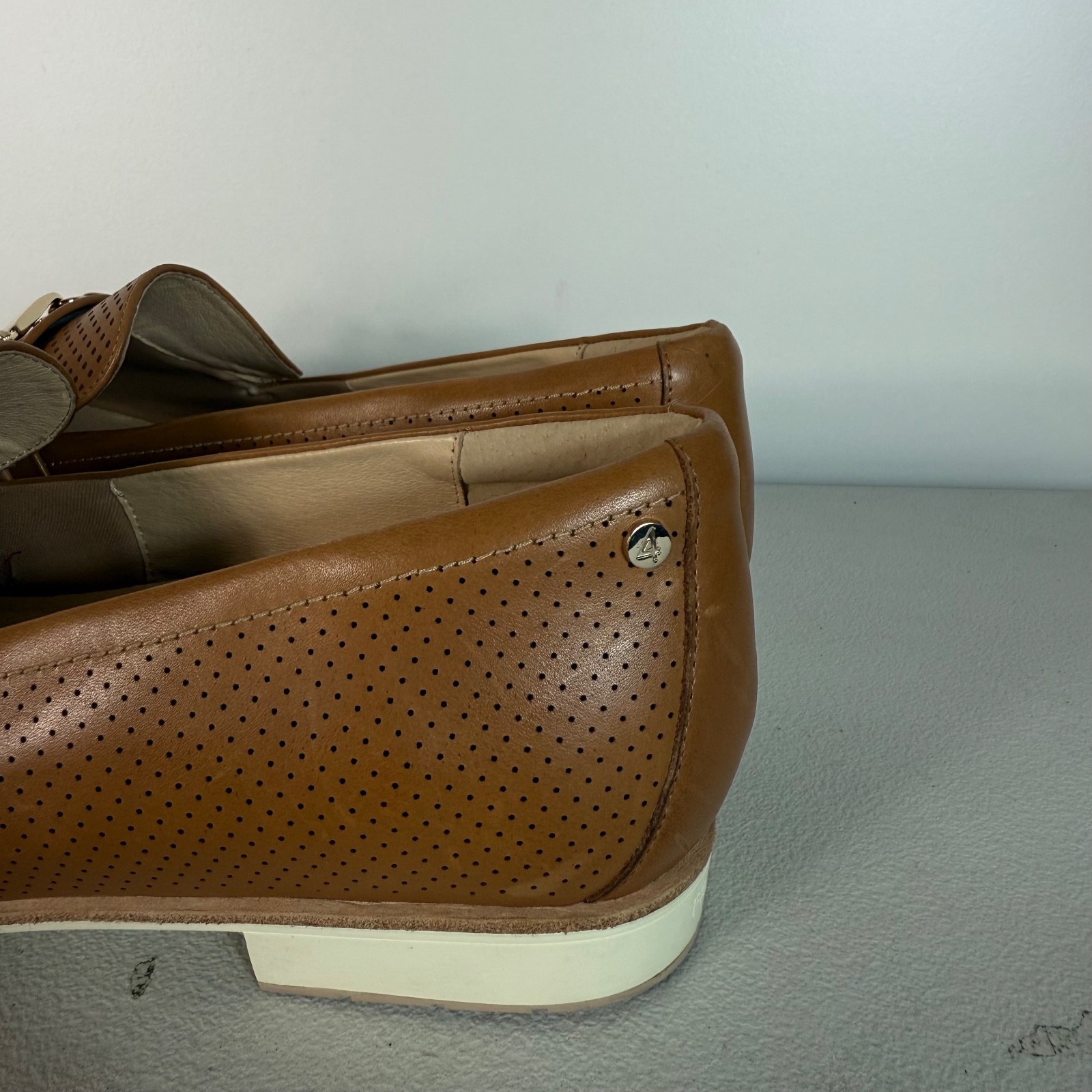 Frankie 4 Jenn Tan Brown Leather Slip On Women’s US 13 UK 10.5 EUR 45 Near New
