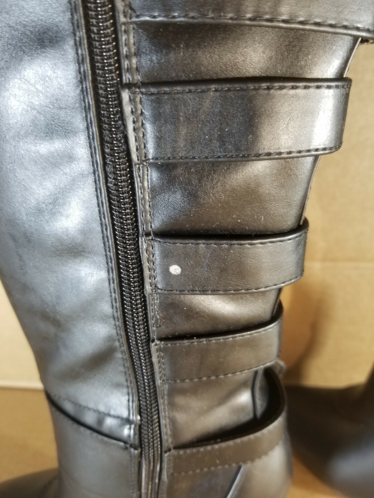 Luxe by JustFab «JF Harley» Biker Heeled Women’s Boots Size 6.5 New in Box Black