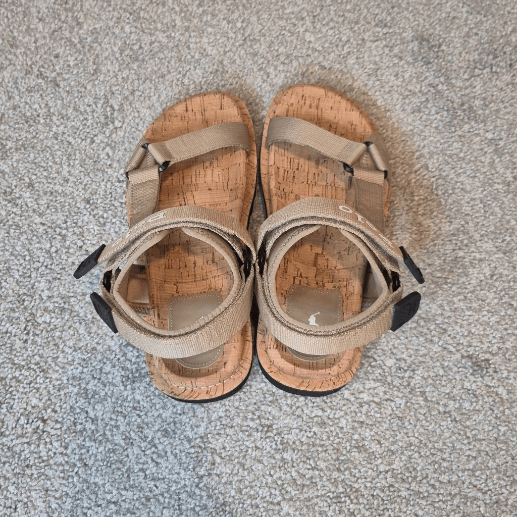 Polo Ralph Lauren Women’s Size 8 Beige Eva Ezra Grosgrain Strap Sandals