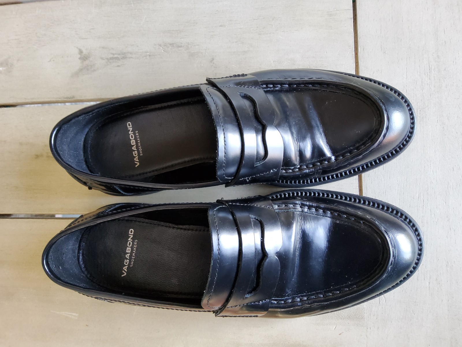Vagabond Shoemakers Alex W Polished Leather Classic Penny Loafer Black EU37/US 7