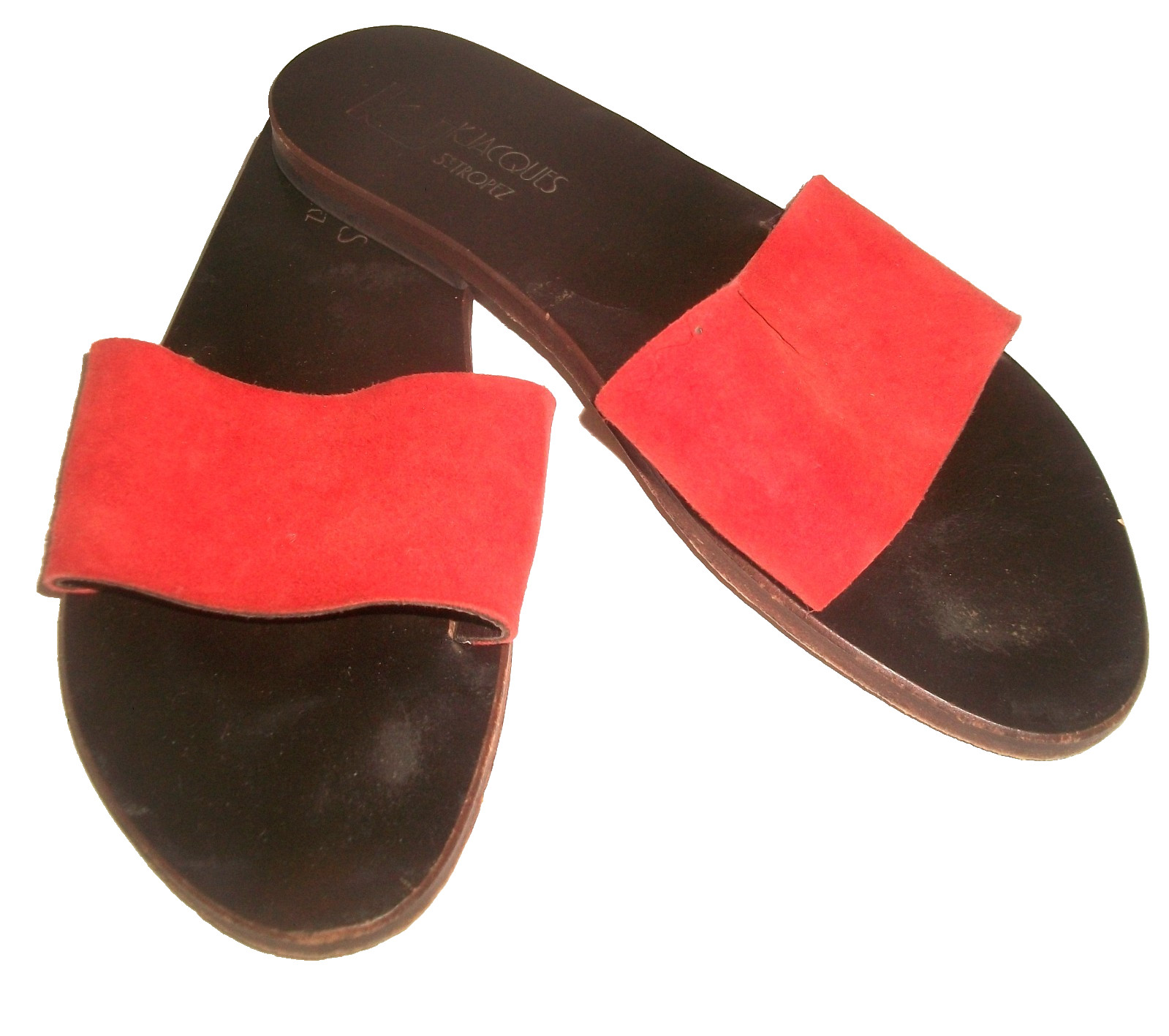 K. Jacques St. Tropez Handcrafted French Sandals 10M $250 Worn by Michelle Obama