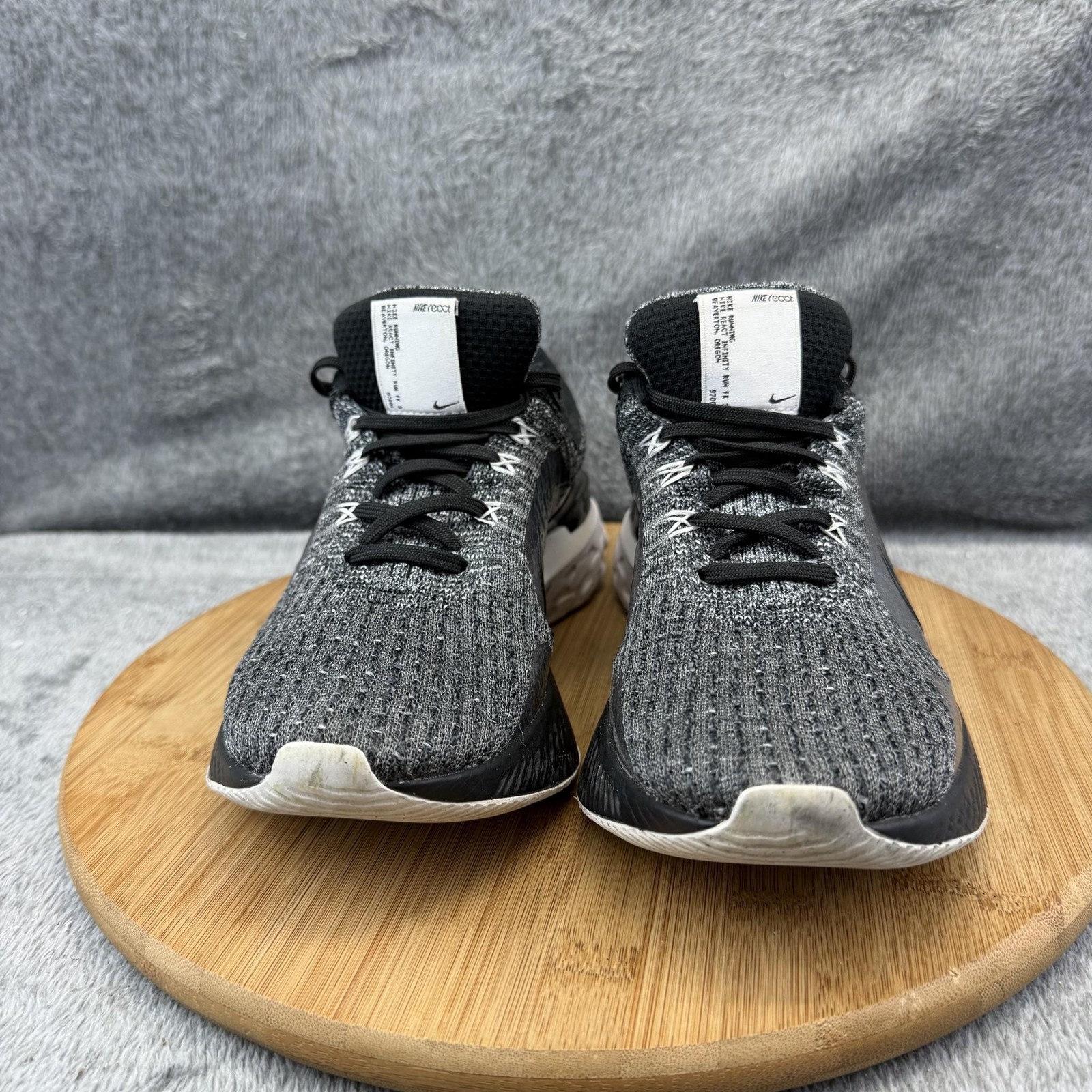 Nike React Infinity Run Flyknit 3 Shoes Womens Size 8.5 Black Running DZ3027-001