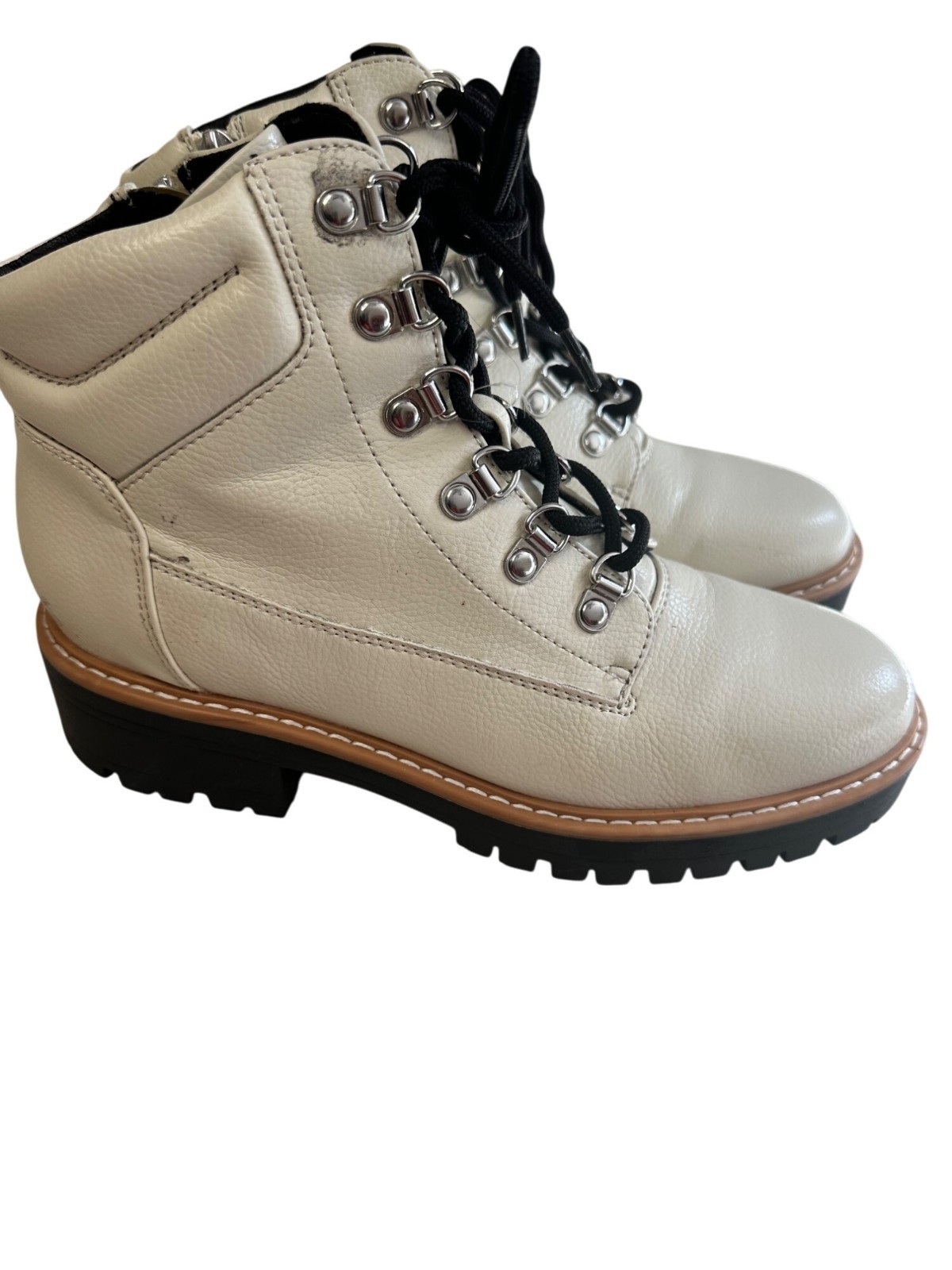 Limelight Kennedy Size 7 Womens Rugged Lace-Up Zip-Up Combat Boots