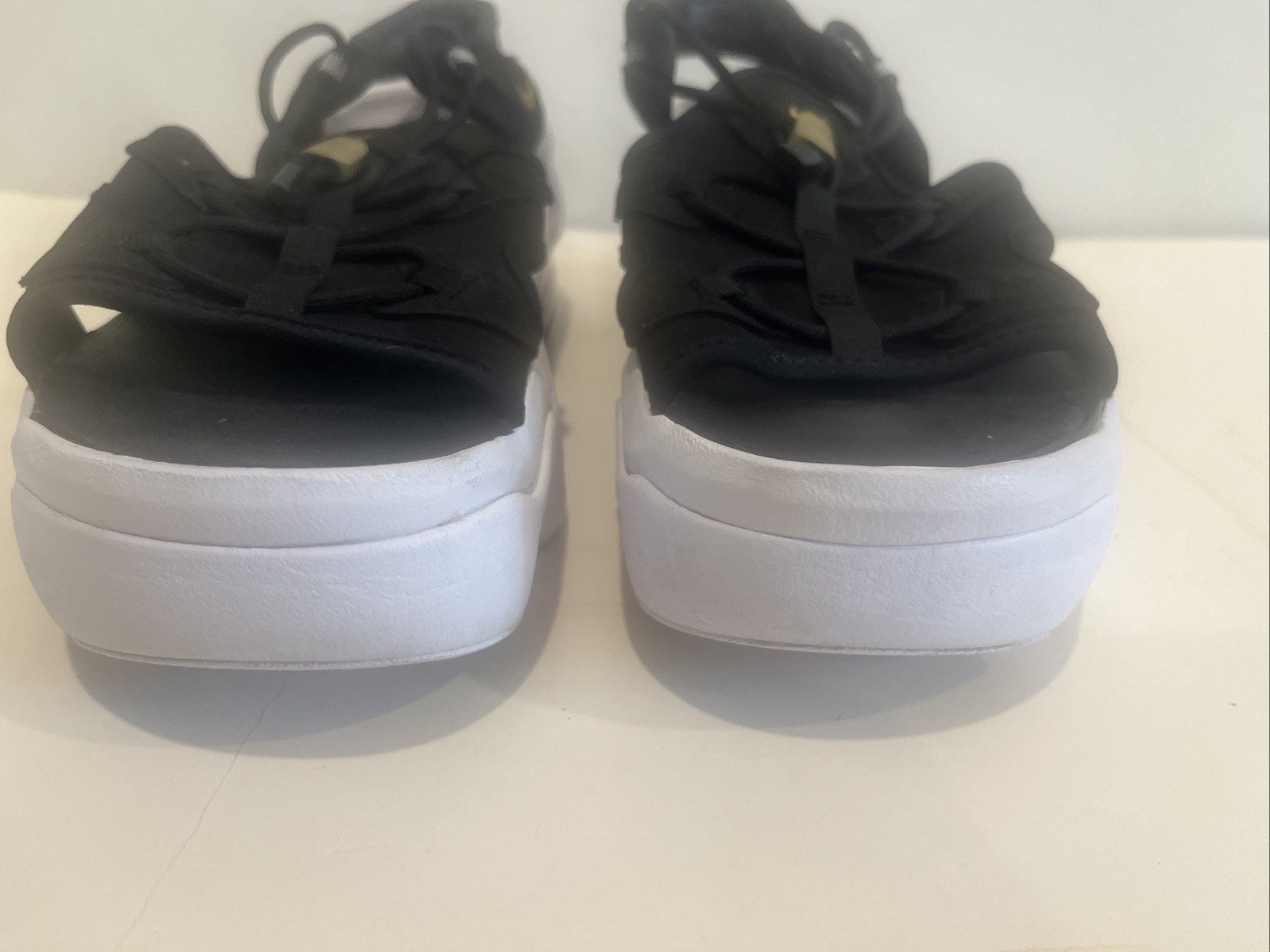 Nike Air Walk Platform Black And White Sandals Women’s Size 8