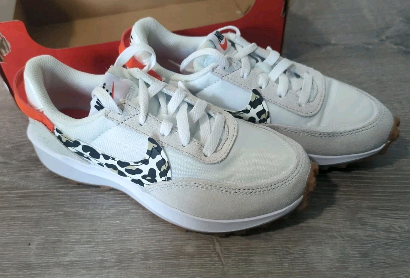 Womens Nike Waffle Debut Size 5.5 By White Sail- Team Orange Rattan