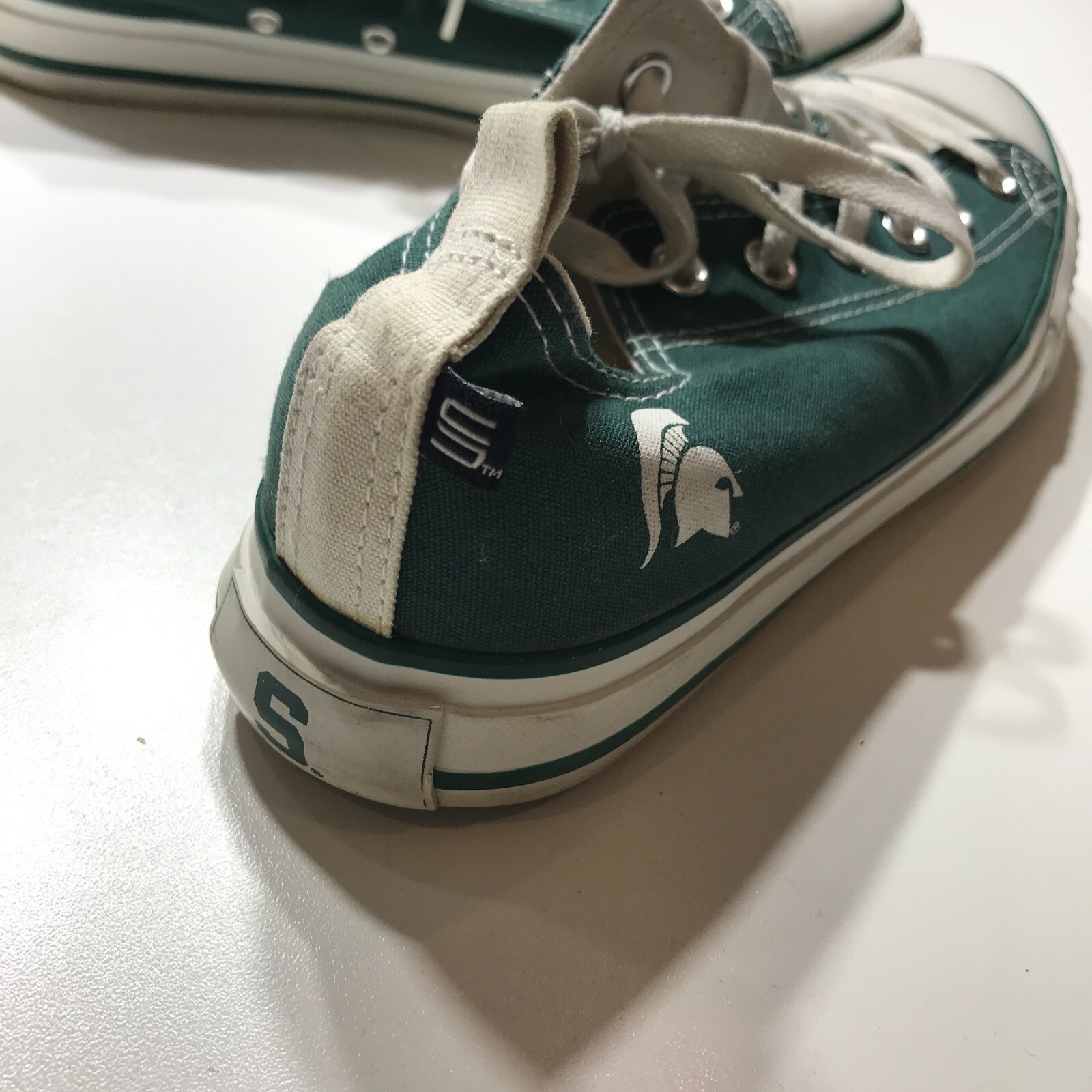 Skicks Sneaker Shoes Womens 8 Michigan Spartans Green Retro Lace Up Casual