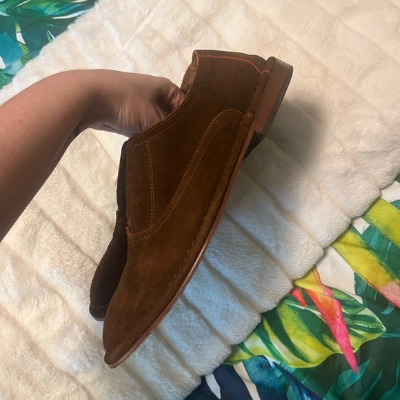 Trask Avery Womens 9.5 Brown Suede Slip On Fall Winter Preppy City Office Loafer