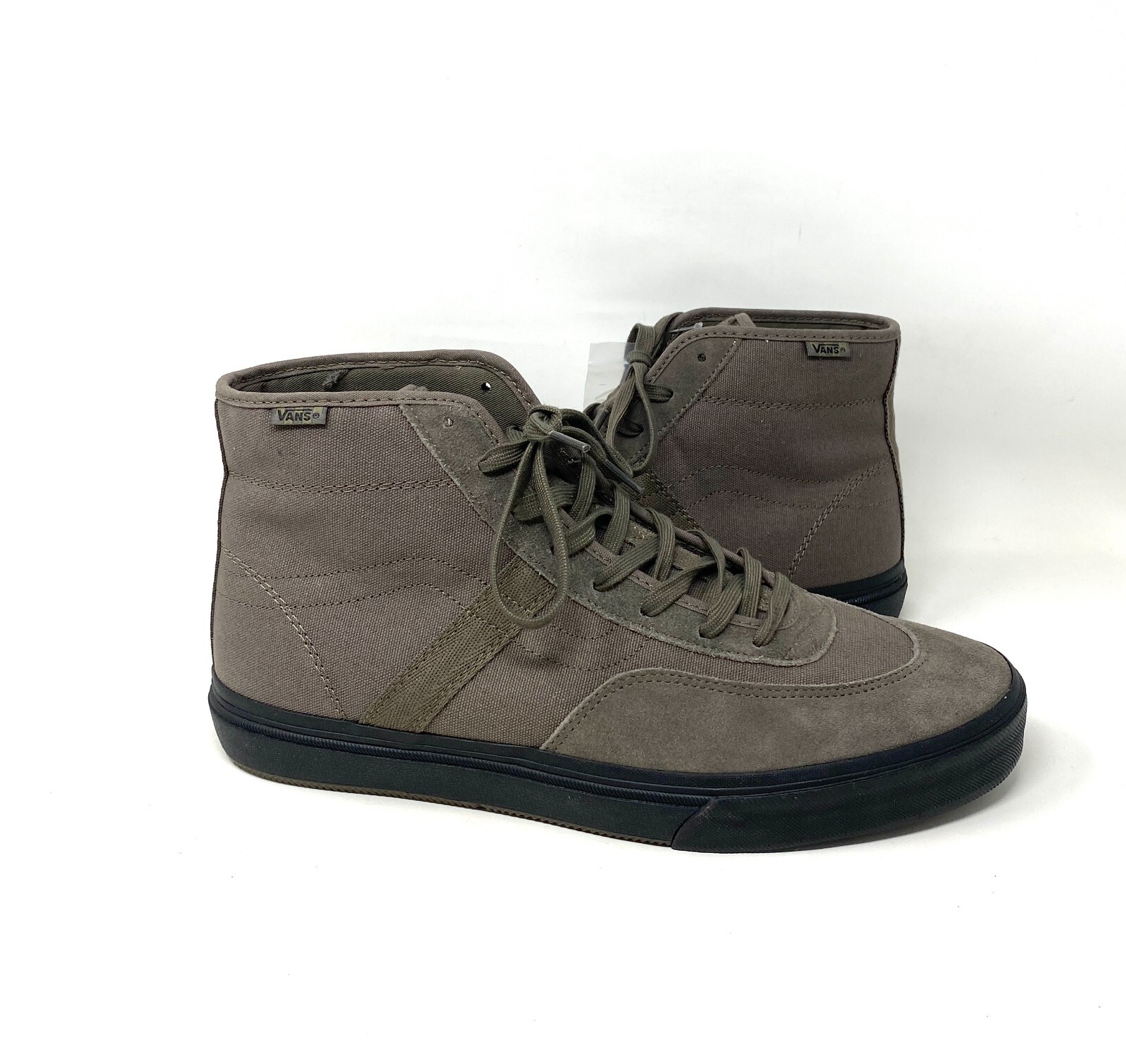 VANS Crockett High Skate Brown Green Suede Shoes Women Size Sneakers VN0A5JIG85C