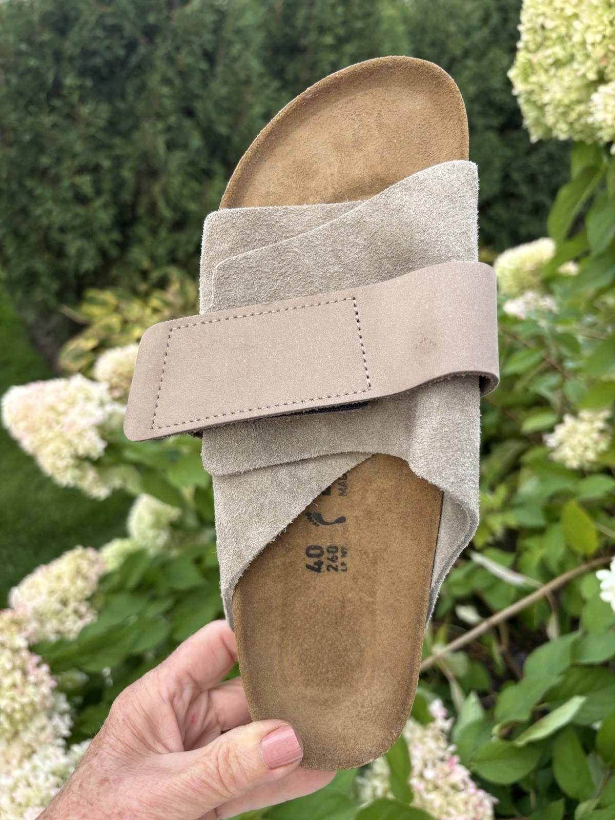 NEW! Birkenstock Kyoto Taupe Nubuck/Suede Leather~Narrow/Regular Size 40(9-9.5)