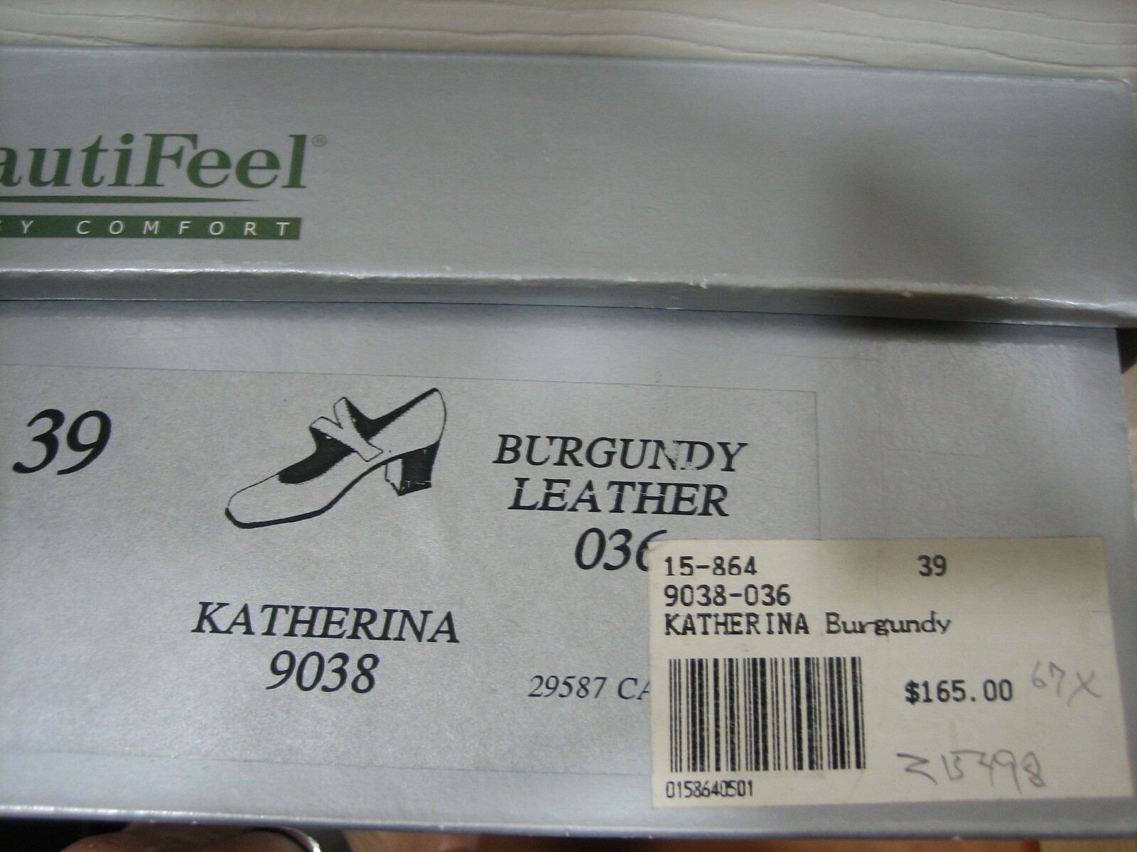BEAUTIFEEL KATHERINA BURGUNDY LEATHER SHOE SIZE 39 M NEW WITH BOX