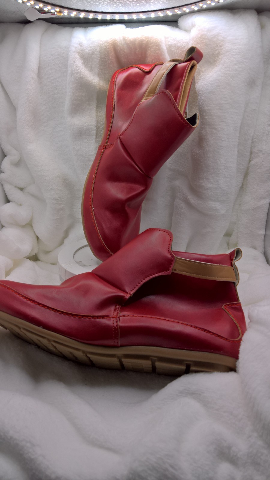 ANKLE CASUAL EVERYDAY BOOTIES IN COLOUR RED SIZE 40