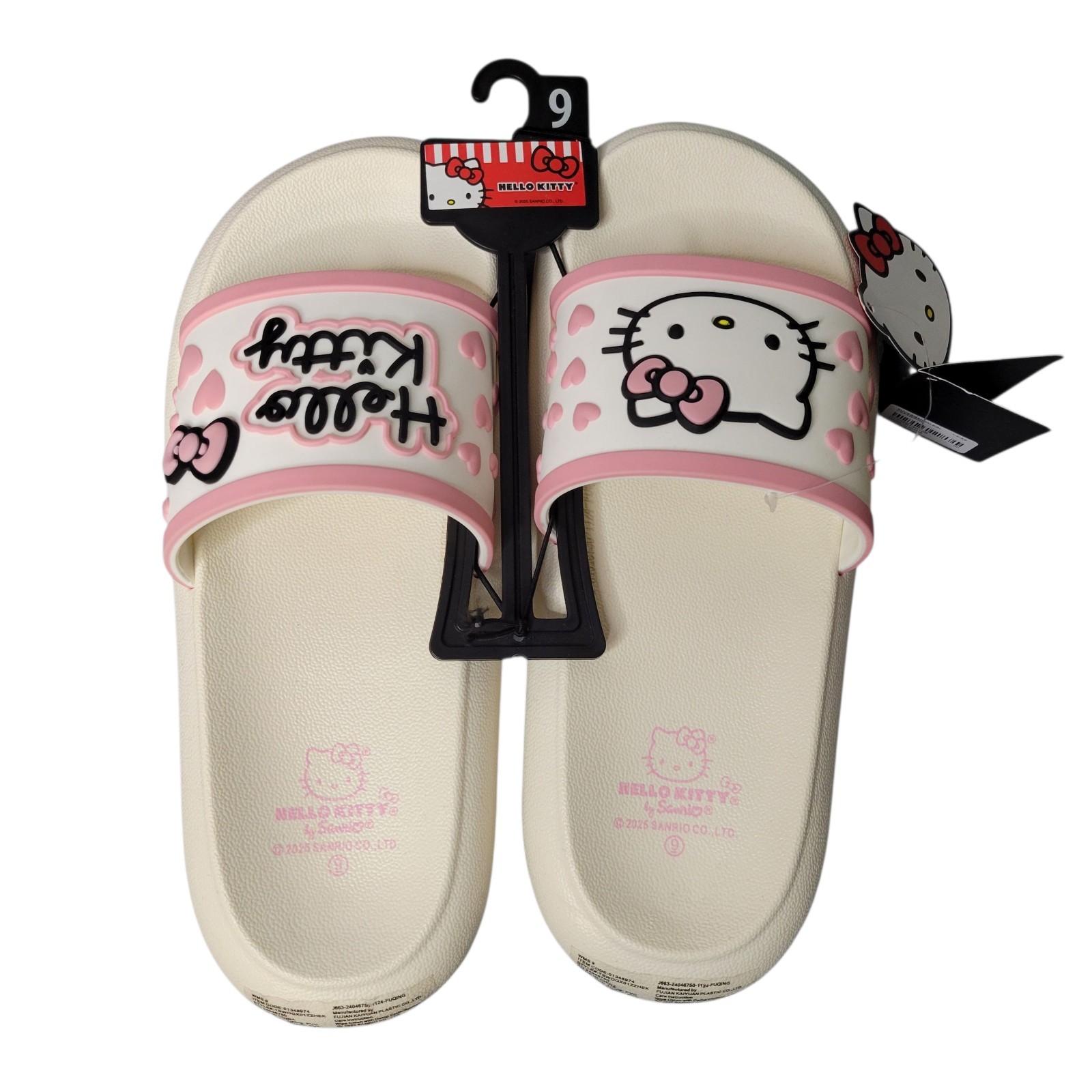 Hello Kitty x Forever 21 Pink Slide Sandals Womens Size 9 Kawaii
