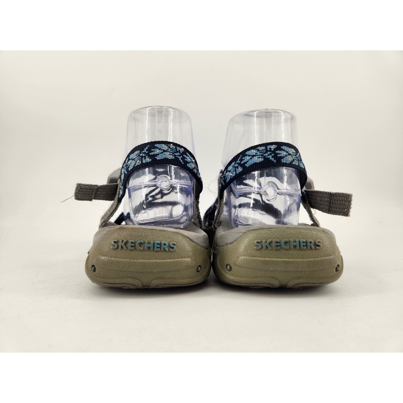 Skechers Reggae Positive Space Strappy Athletic Sandals Womens 9 Blue Buckle